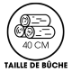 Taille de bûches 40 cm